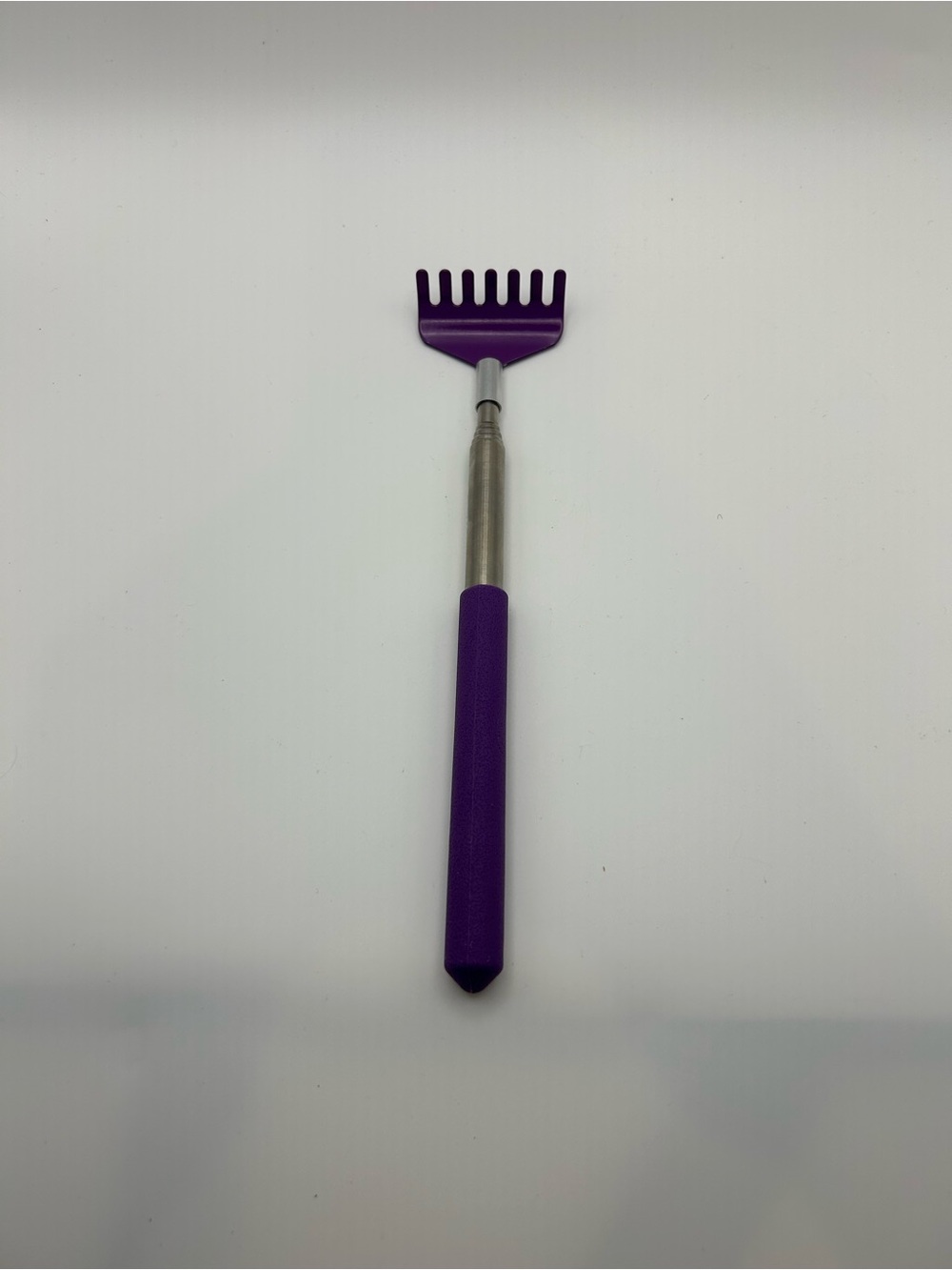 Purple Telescoping Back Scratcher Stainless Steel Comfort Grip